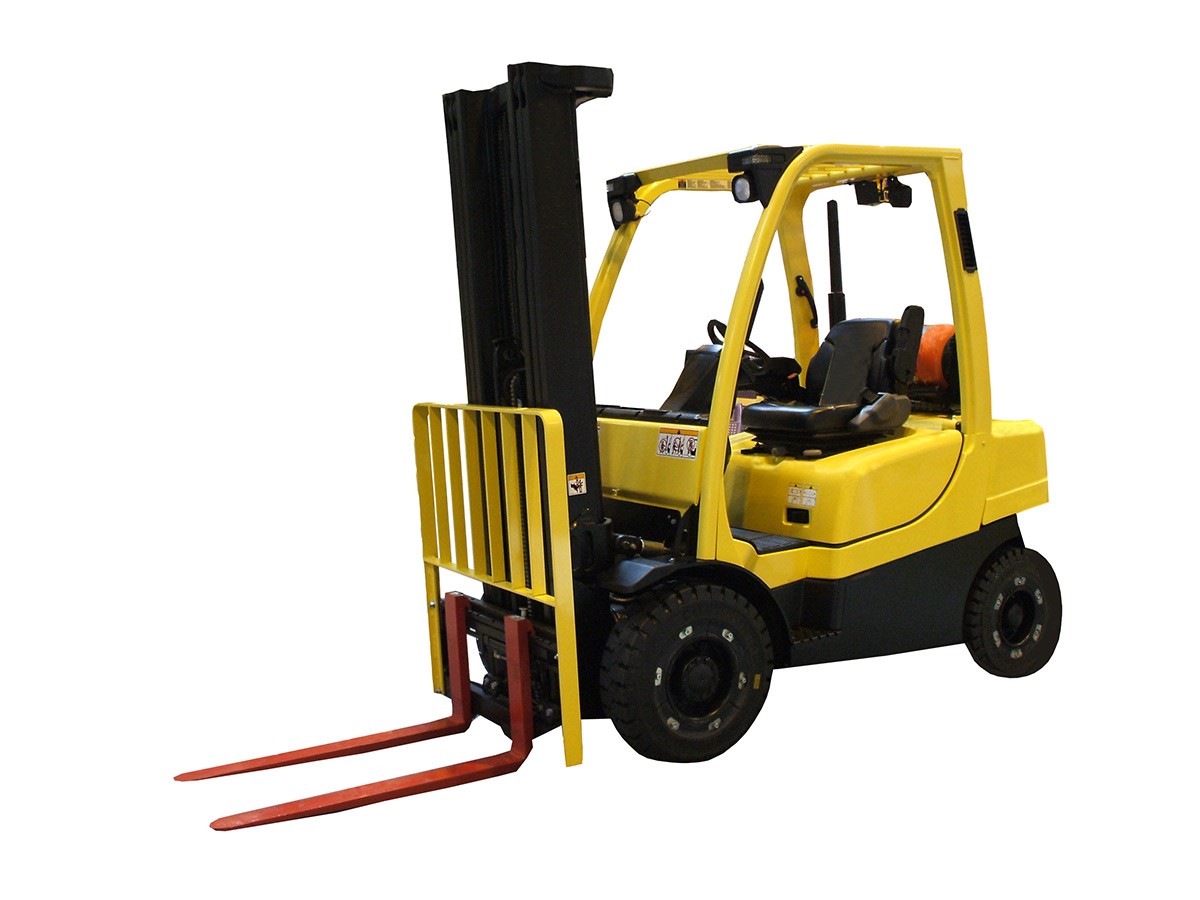 A Forklift Tractor used for Fuel-line backflow challenges